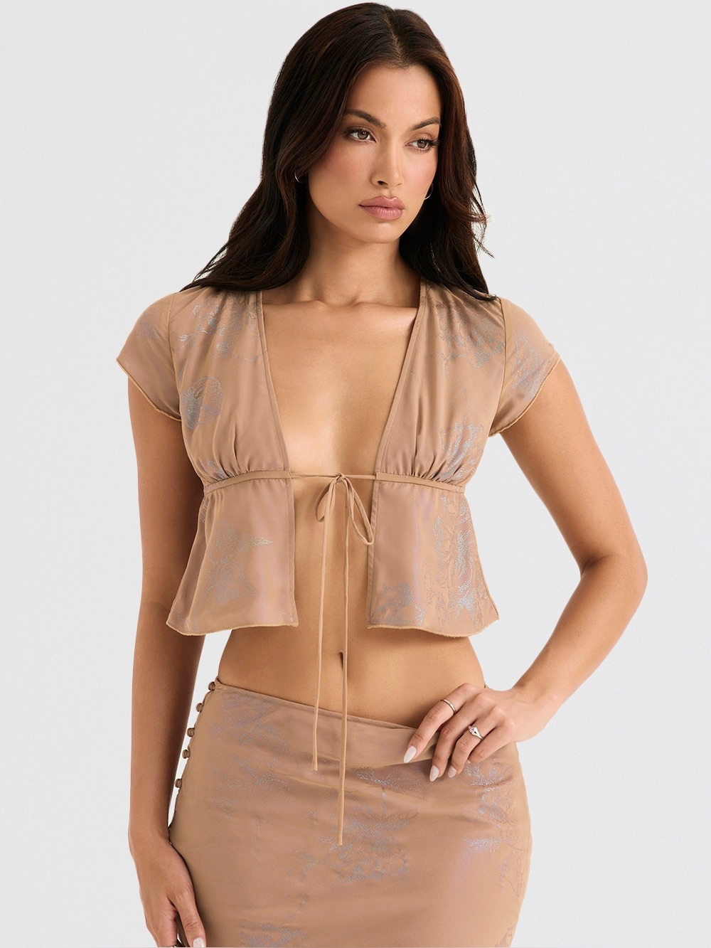 HOUSE OF CB Maia Shimmer Top XS